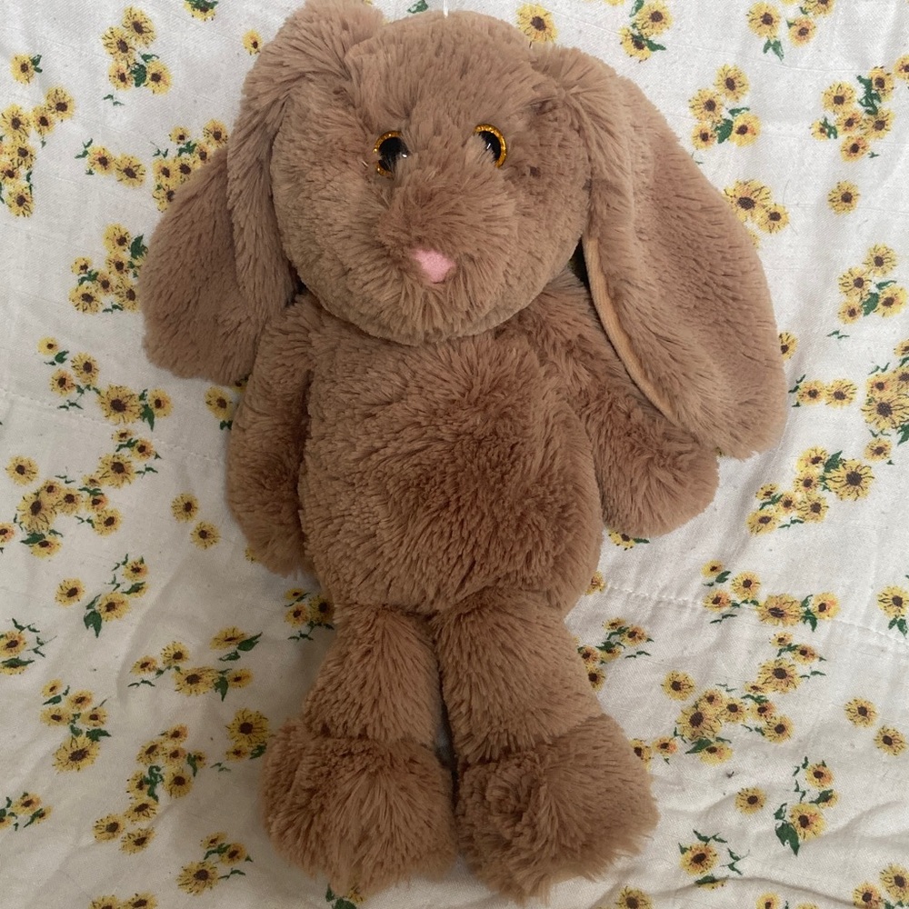 TY Adrienne Attic Treasures Brown Bunny Rabbit Plush Lovey Stuffed Animal 2017